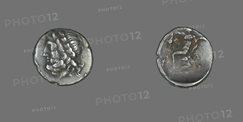 Hemidrachm (Coin) Depicting the God Zeus, late 4th century BCE. Creator: Unknown.