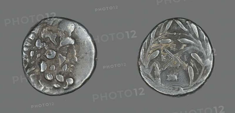 Hemidrachm (Coin) Depicting the God Zeus Amarios, 234-146 BCE. Creator: Unknown.