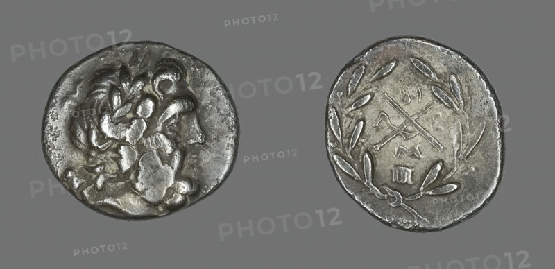 Hemidrachm (Coin) Depicting the God Zeus Amarios, 234-146 BCE. Creator: Unknown.