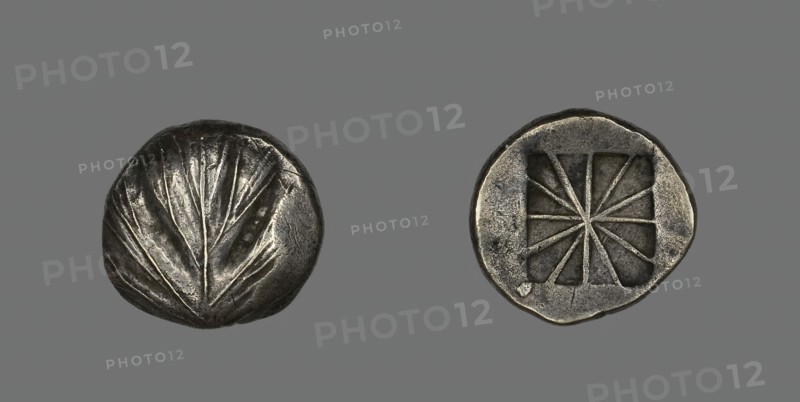 Didrachm (Coin) Depicting a Parsley Leaf, 520-490 BCE. Creator: Unknown.