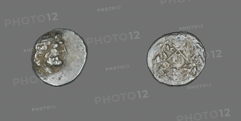 Hemidrachm (Coin) Depicting the God Zeus Amarios, 151-146 BCE. Creator: Unknown.
