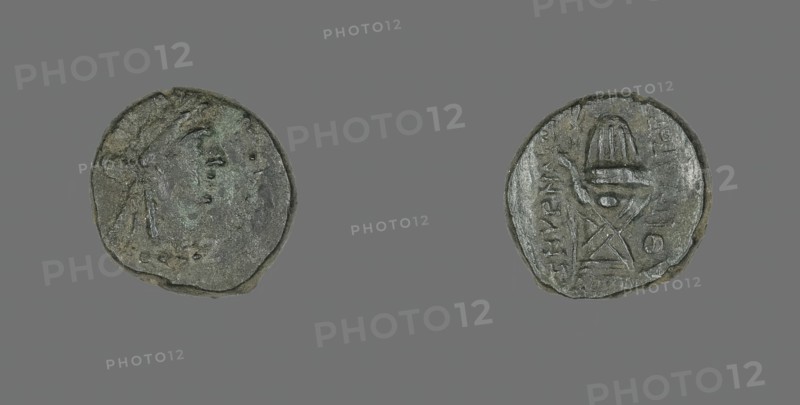 Coin Depicting the God Apollo, (75-50 BC ?). Creator: Unknown.