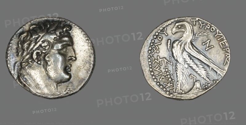 Tetradrachm (Coin) Depicting Head of Herakles, 74-73 BCE. Creator: Unknown.