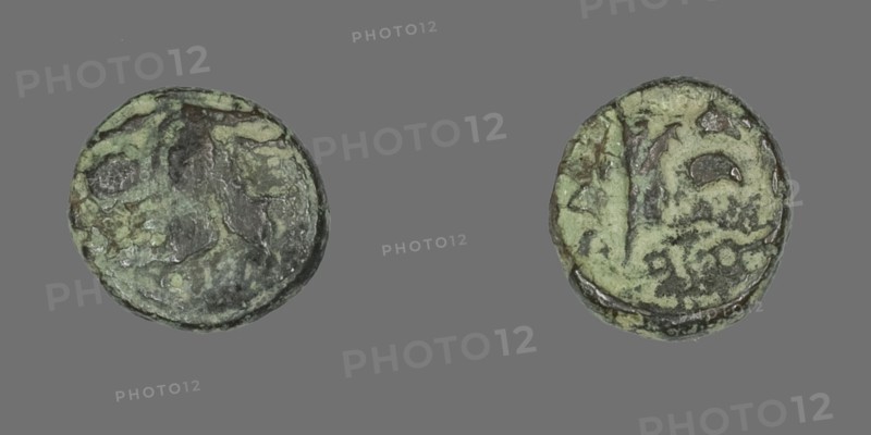 Coin Depicting a Sphinx, 301-109 BCE (?). Creator: Unknown.
