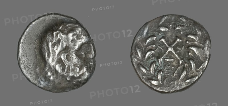 Hemidrachm (Coin) Depicting the God Zeus Amarios, 222-146 BCE. Creator: Unknown.