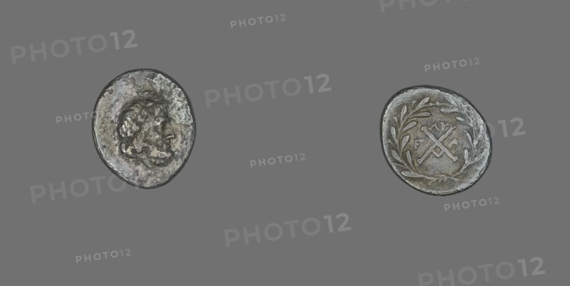 Hemidrachm (Coin) Depicting the God Zeus Amarios, 191-146 BCE. Creator: Unknown.