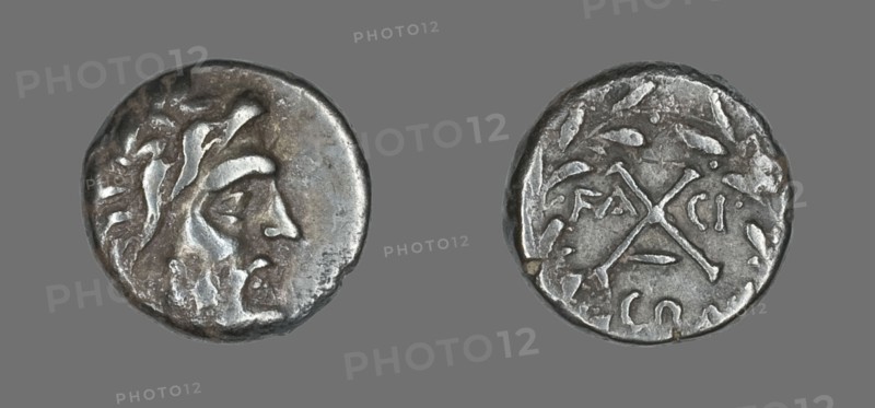 Hemidrachm (Coin) Depicting the God Zeus Amarios, 191-146 BCE. Creator: Unknown.