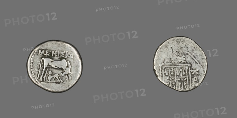 Coin Depicting Cow Suckling Calf, 229-100 BCE. Creator: Unknown.