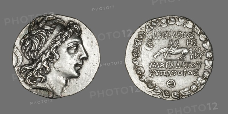 Tetradrachm (Coin) Portraying King Mithridates VI, 90-89 BCE, reign of Mithradates VI..., (120-63 BC Creator: Unknown.