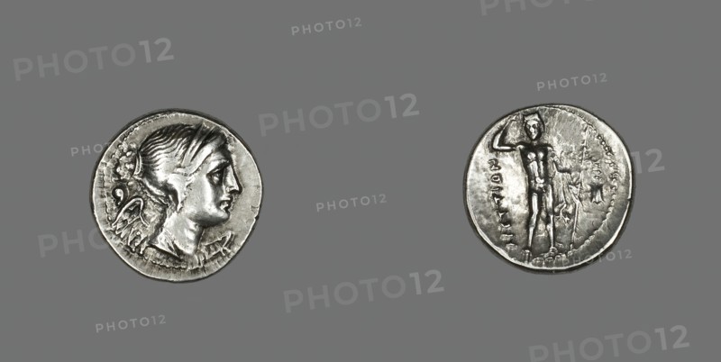 Drachm (Coin) Depicting the Goddess Nike, 216-203 BCE. Creator: Unknown.