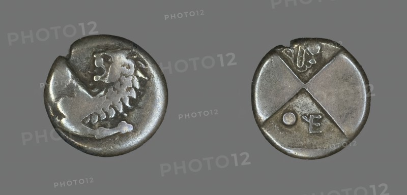 Hemidrachm (Coin) Depicting a Lion, late 5th century BCE. Creator: Unknown.