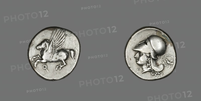 Stater (Coin) Depicting Pegasus, 350-338 BCE. Creator: Unknown.