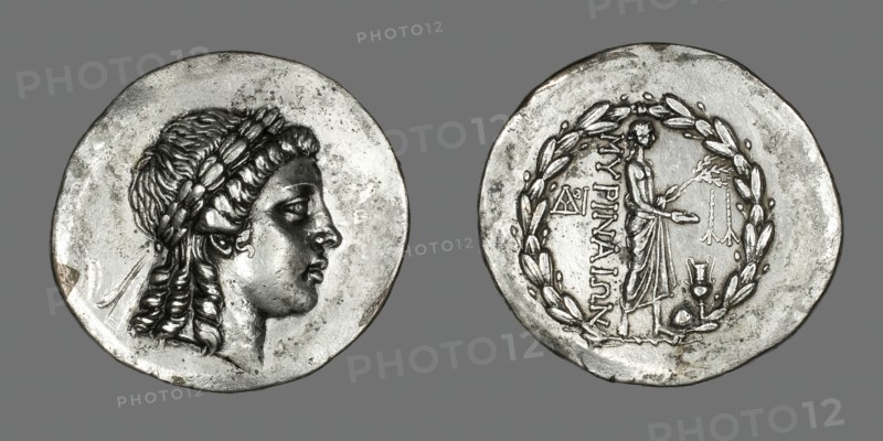 Tetradrachm (Coin) Depicting the God Apollo Gryneios, 189 BCE or later. Creator: Unknown.