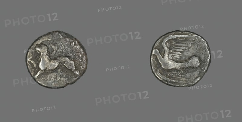 Hemidrachm (Coin) Depicting a Chimera, 400-300 BCE. Creator: Unknown.