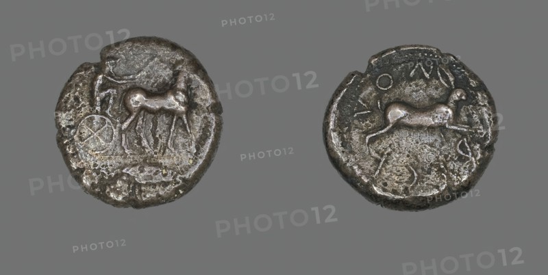 Tetradrachm (Coin) Depicting a Charioteer, 5th century BCE. Creator: Unknown.
