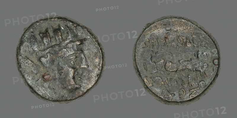 Coin Depicting the Goddess Kybele, 2nd-1st century BCE. Creator: Unknown.