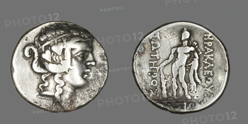 Tetradrachm (Coin) Depicting the God Dionysos, after 148 BCE. Creator: Unknown.
