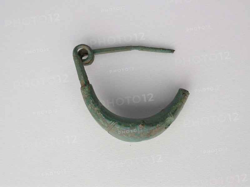 Leech Fibula (Brooch), Geometric Period (800-700 BCE). Creator: Unknown.