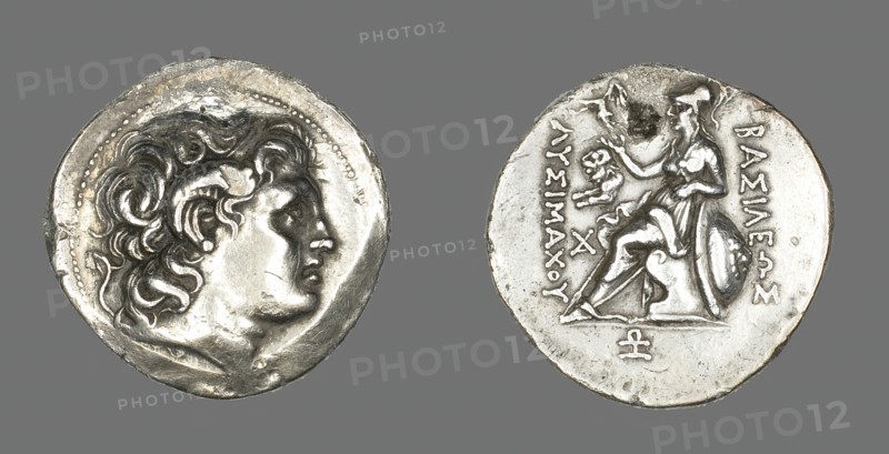 Tetradrachm (Coin) Portraying Alexander the Great, 297-281 BCE, issued by King Lysimachus..., (306-2 Creator: Unknown.