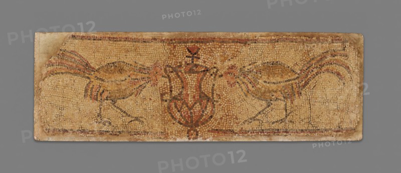 Fighting Cocks and Urn, 4th-5th century. Creator: Unknown.