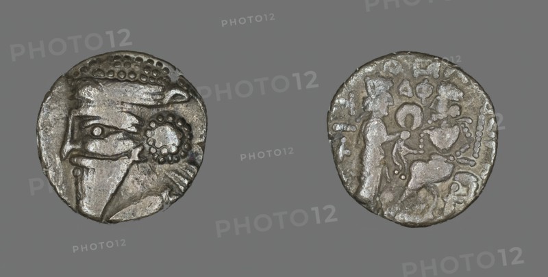 Tetradrachm (Coin) Portraying Bust of King Volagases IV, 192-193. Creator: Unknown.