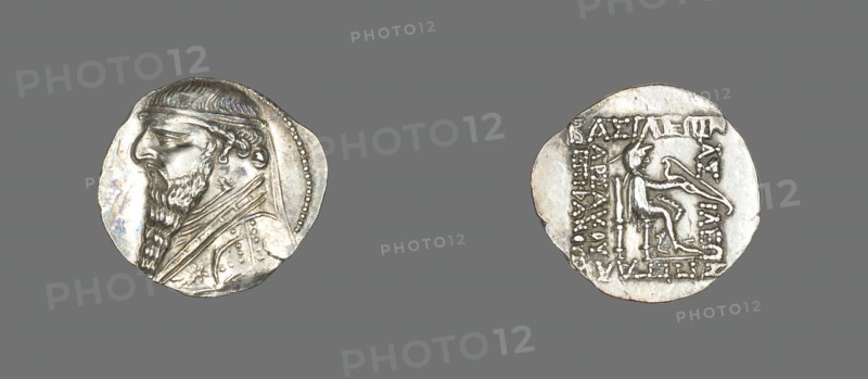 Drachm (Coin) Portraying King Mithridates II the Great of Parthia, 123-88 BCE Reign of King Mithrida Creator: Unknown.