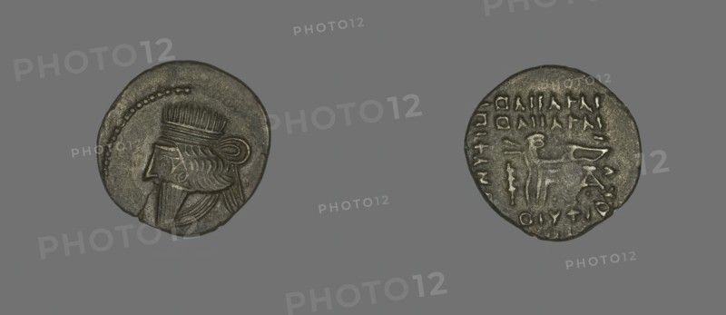 Drachm (Coin) Portraying King Mithradates IV, 130-47. Creator: Unknown.
