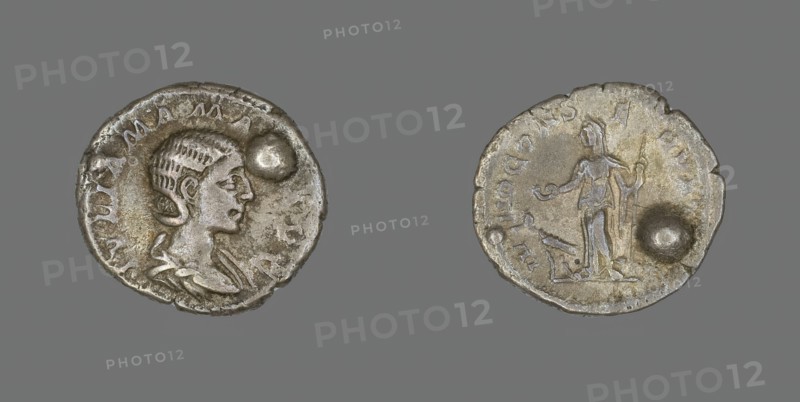 Denarius (Coin) Portraying Julia Mamaea, 222-235. Creator: Unknown.