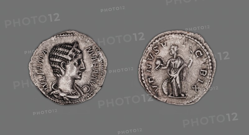 Denarius (Coin) Portraying Julia Mamaea, 231-235, issued by Severus Alexander. Creator: Unknown.