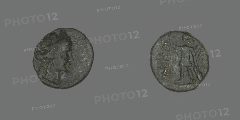 Coin Depicting the Amazon Cyme or the Goddess Tyche, 31 BCE-476 CE. Creator: Unknown.