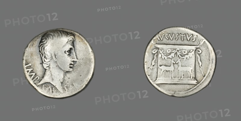 Cistophoric Tetradrachm (Coin) Portraying Emperor Augustus, about 25 BCE. Creator: Unknown.