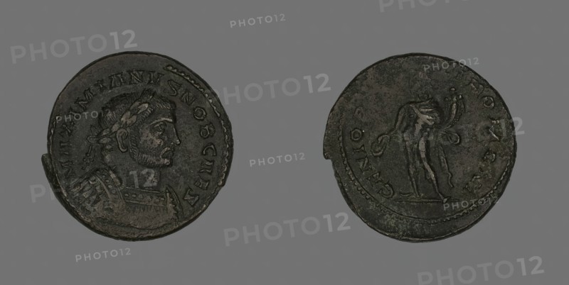 Follis (Coin) Portraying Emperor Galerius, about 303. Creator: Unknown.