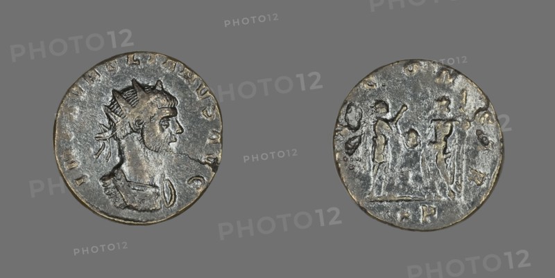 Antoninianus (Coin) Portraying Emperor Aurelian, 270-275. Creators: Unknown, Aurelian.