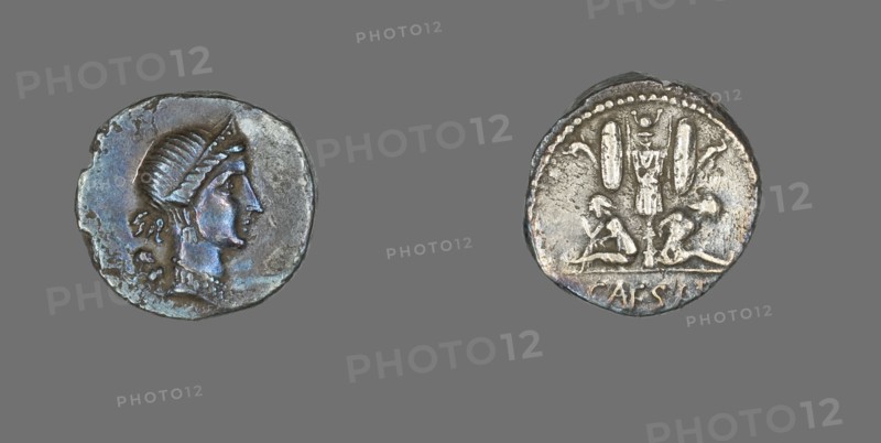Denarius (Coin) Depicting the Goddess Venus, 46-45 BCE. Creator: Unknown.