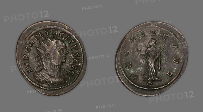 Aurelianus (Coin) Portraying Emperor Tacitus, 276 (January-June), issued by Tacitus. Creator: Unknown.