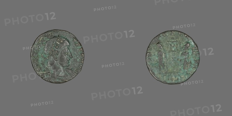 Coin Portraying Emperor Constantius II, after 340. Creator: Unknown.