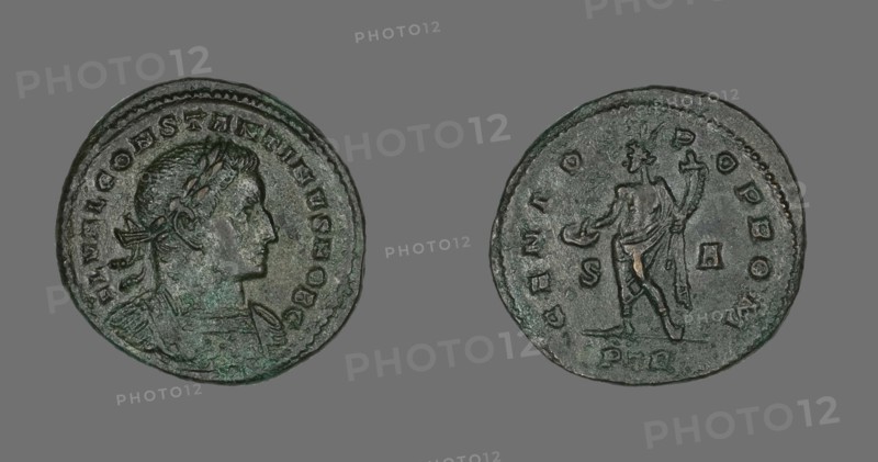 Coin Portraying Emperor Constantine I, 307-337 AD. Creator: Unknown.