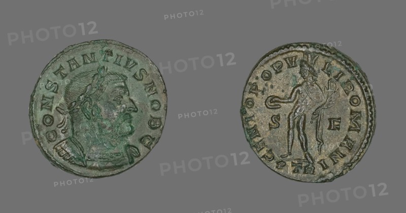 Coin Portraying Emperor Constantius I, 303-305. Creator: Unknown.