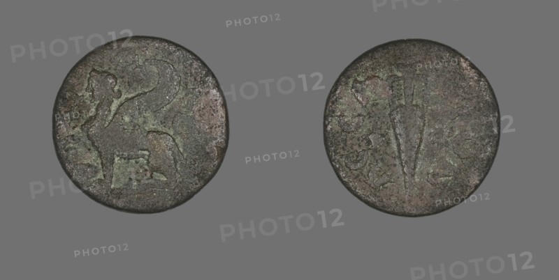 Coin Depicting a Sphinx, 138-217 (?). Creator: Unknown.
