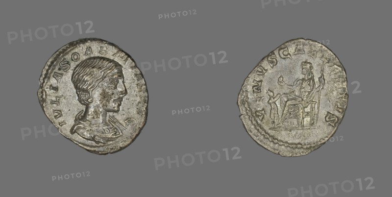 Denarius (Coin) Portraying Julia Soaemias, 218-222. Creator: Unknown.