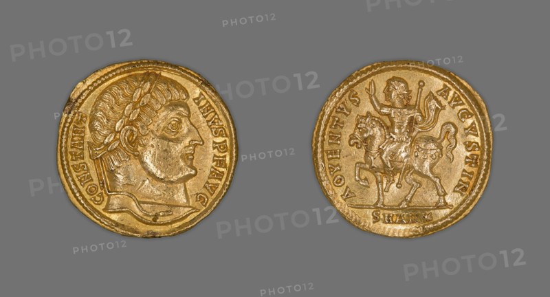 Solidus (Coin) Portraying Emperor Constantine I, Late 324-early 325 AD. Creator: Unknown.