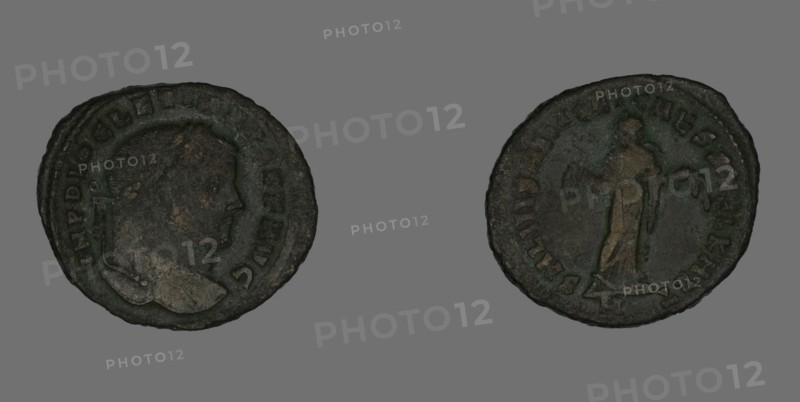 Follis (Coin) Portraying Emperor Diocletian, 298-299. Creator: Unknown.