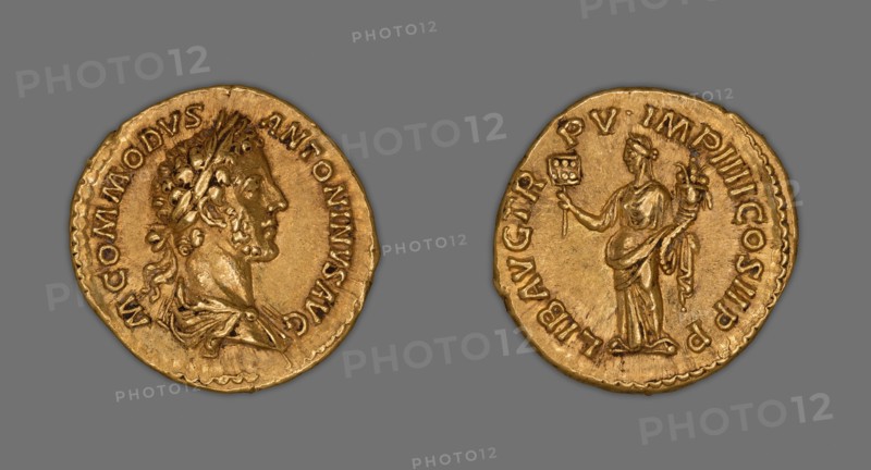 Aureus (Coin) Portraying Emperor Commodus, 180, issued by Commodus. Creator: Unknown.