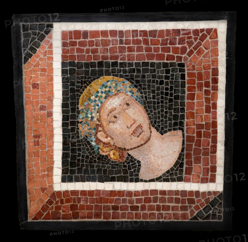 Mosaic Floor Panel Depicting a Personification of a Season, 2nd century. Creator: Unknown.