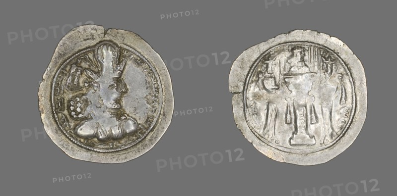 Coin Portraying King Sapor II, 309-379. Creator: Unknown.