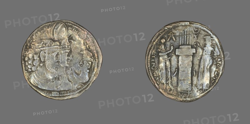 Drachm (Coin) Portraying King Varahran II, 238-275. Creator: Unknown.