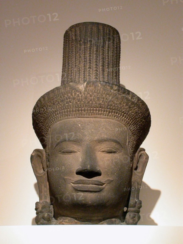Head of a Male Deity (Deva), Angkor period, 10th/11th century. Creator: Unknown.