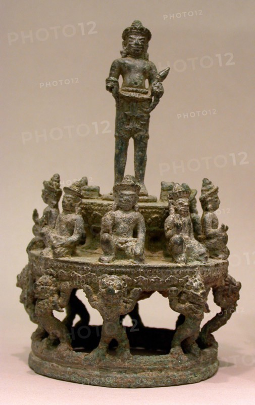 Mandala of Surya, the Sun God, and Lesser Planetary Deities, Angkor period, 12th century. Creator: Unknown.