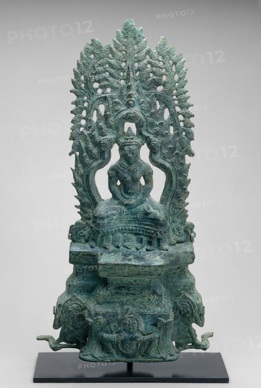 Altarpiece with Seated Buddha, Angkor period, late 12th/early 13th century. Creator: Unknown.