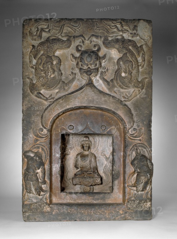 Section of a Buddhist Pagoda, Tang dynasty (A.D. 618-907), dated 724. Creator: Unknown.